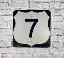 Original Strassenschild Route 7 aus USA - Vintage