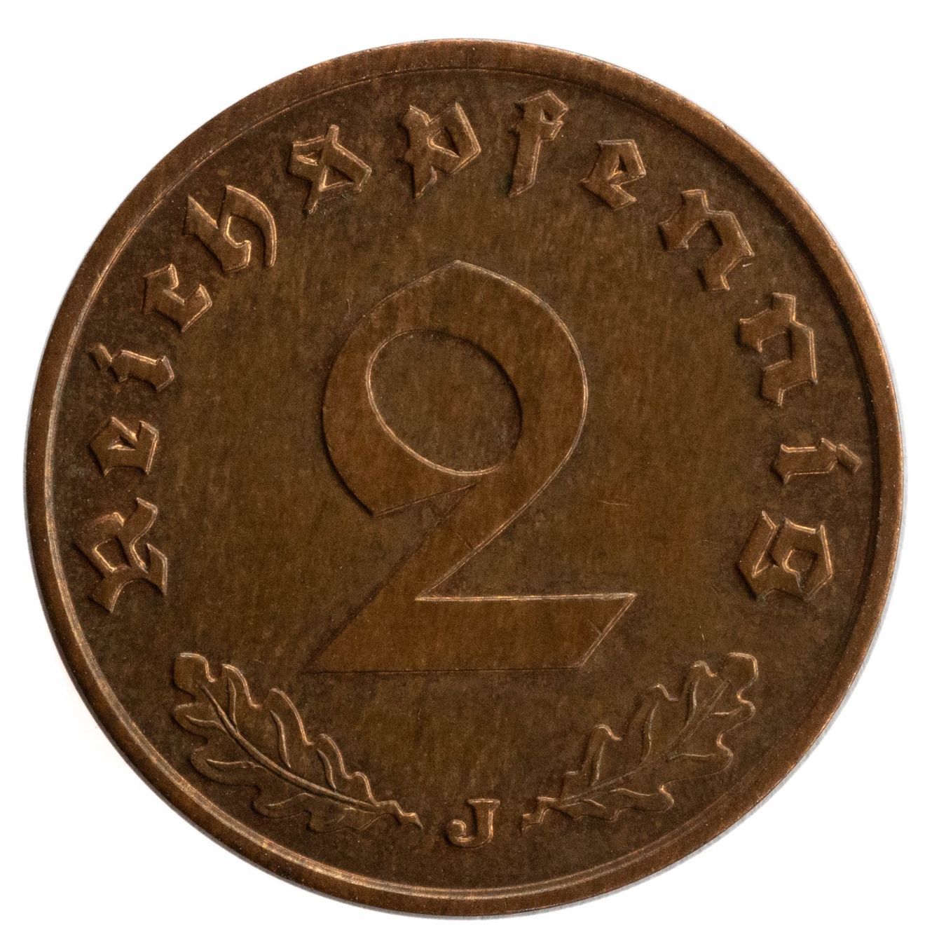 Tutti le monete: Deutschland - 2 Reichspfennig - 1939 - J – Usato da Rotkreuz venduto da num_6343