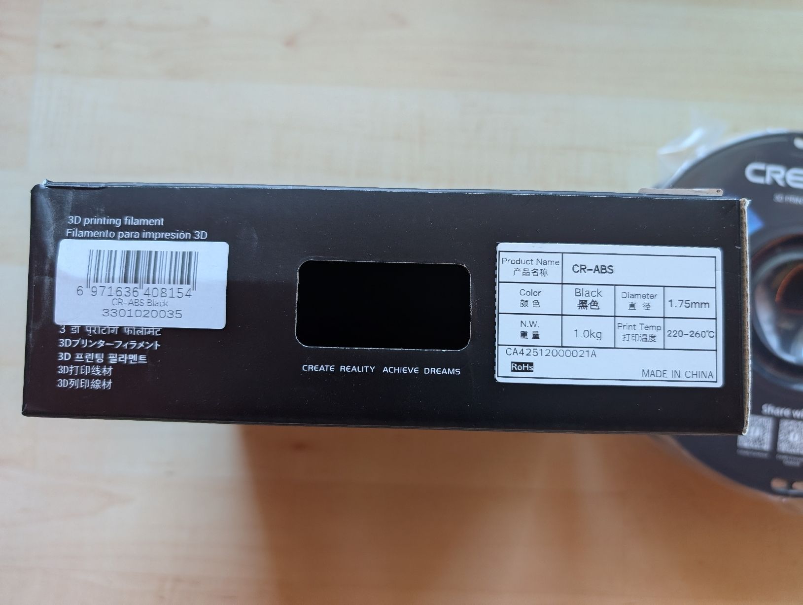 Creality Filamento: Creality ABS CR Series Black Original Ungeöffnet – Nuovo e nell'imballaggio originale da Niederbuchsiten venduto da RaphaelXWB 2