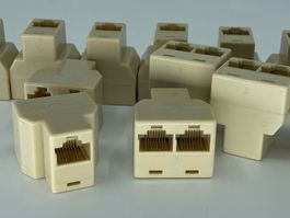 RJ45 Splitter, 1x RJ45 Buchse zu 2x RJ45 Buchse