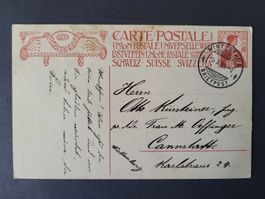 1909, Postkarte von Winterthur nach Deutschland
