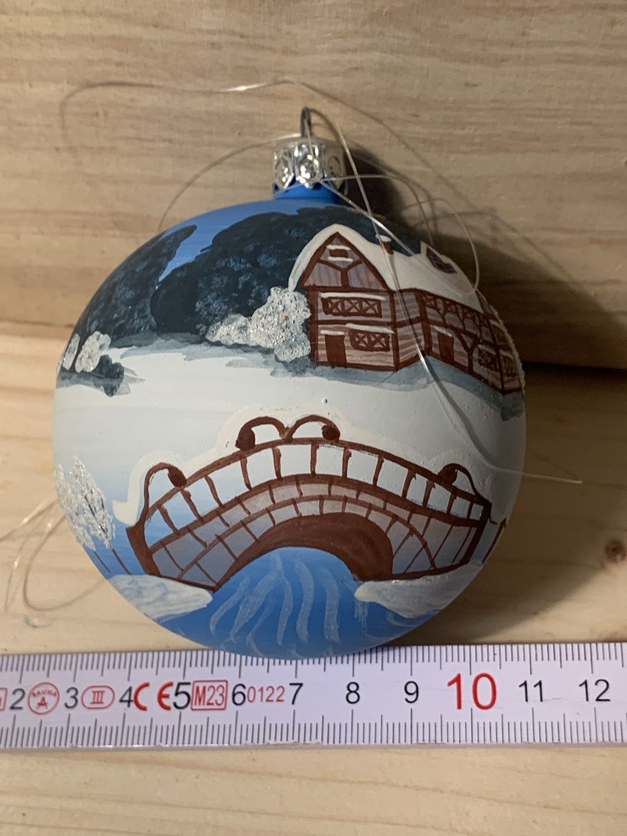 Tutte le decorazioni: Handbemalte Weihnachtskugel Winterlandschaft 10cm – Nuovo e nell'imballaggio originale da Erlenbach ZH venduto da Ritschly 4