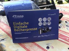 JTrans digitale Becherpresse inkl. Zubehör