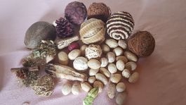Lot de divers articles en fibre naturelle