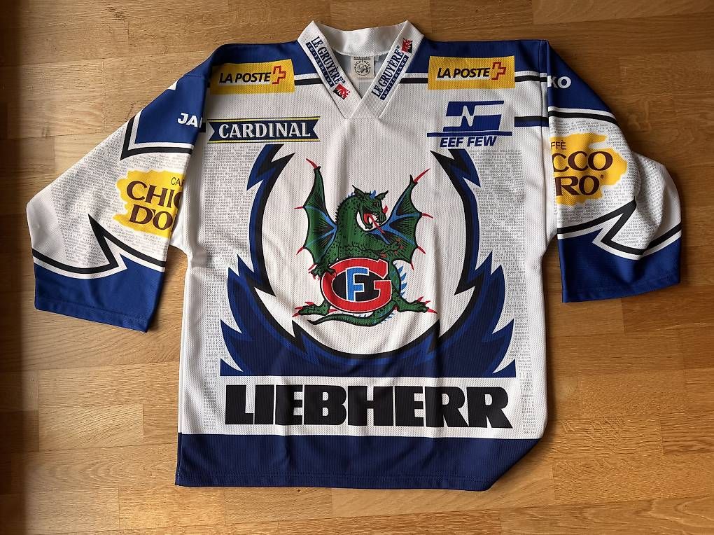 Fribourg-Gottéron Canottiere & Pantaloni: Fribourg Gottéron Jersey – Nuovo (secondo la descrizione) da Luzern venduto da Fesch84