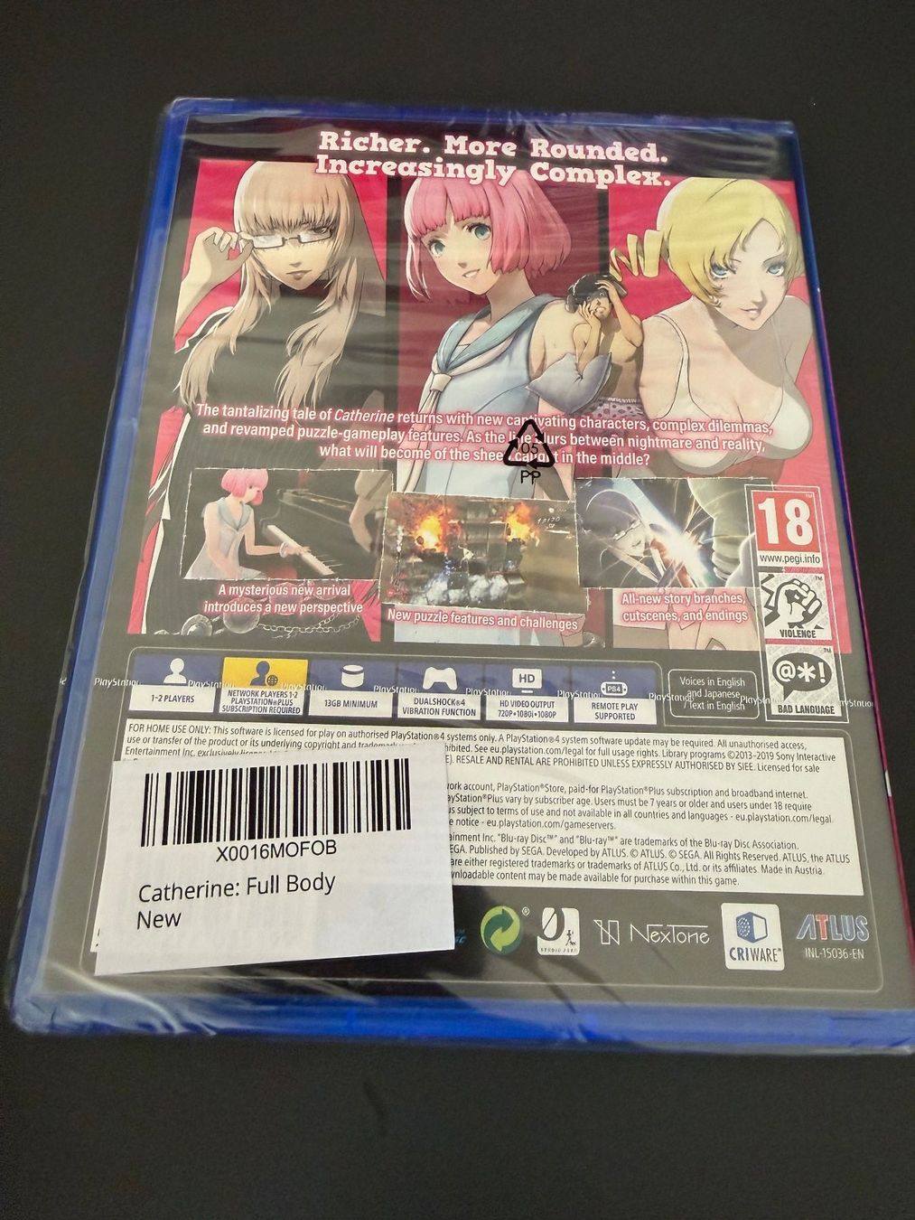 Sony Spiele: Catherine Full Body - PS4 - Version UK - New – Neu und originalverpackt aus La Tour-de-Peilz von Torcat 1