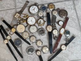 Lot Uhren Cortebert, Oris, Türler, Tissot etc