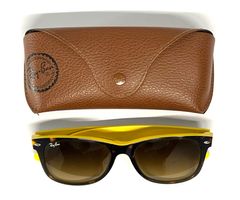 RAY-BAN New Wayfarer RB 2132 Sonnenbrille Havanna Gelb