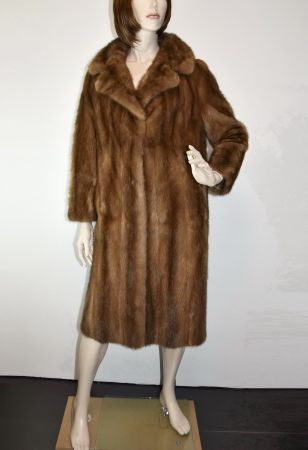 Edler Pelz Mantel/Nerz Pelz/Nerzfell/Vintage/braun/Gr.M-L