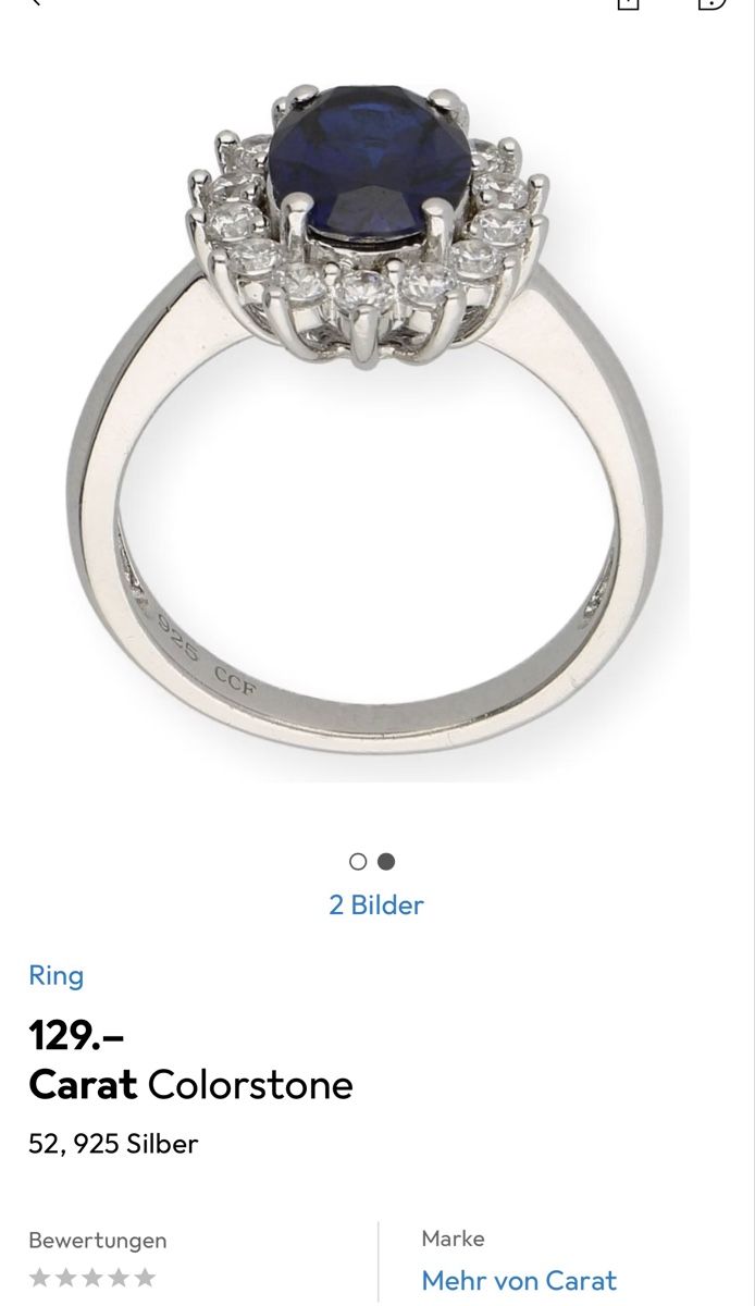 Anelli: Wunderschöner Ring mit blauem Stein – Nuovo (secondo la descrizione) da Luzern venduto da alb_g6yd 7