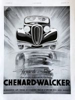 Chenard & Walcker Cars - Alte Werbung / Publicité 1936