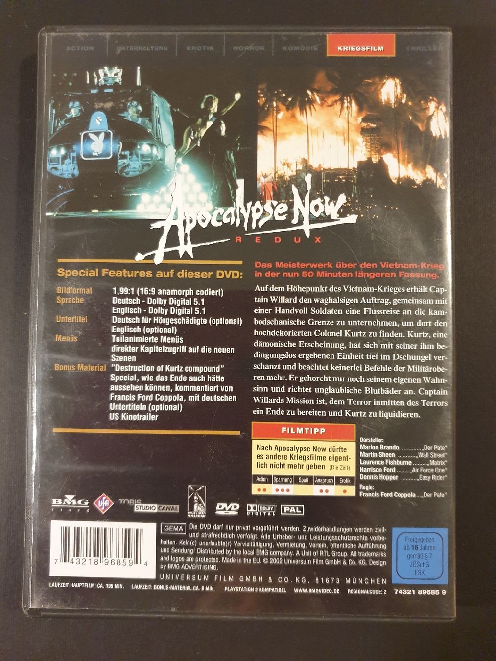 Tutti i DVDs: Apocalypse Now  Redux – Usato da Steffisburg venduto da Blue_bj5g 1