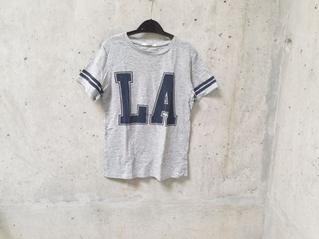 T-shirt H&M, gris clair, inscription “LA”, garçon, 122/128