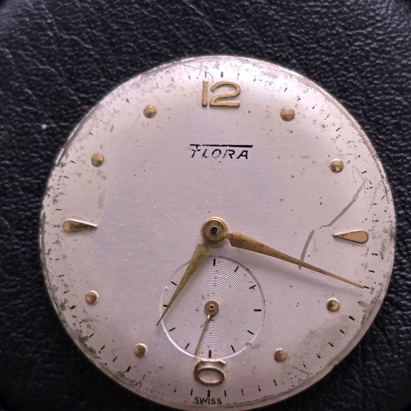 Orologi: Mouvement de montre avec cadran Flora defectueux – Difettoso da Tramelan venduto da Nirdan 3