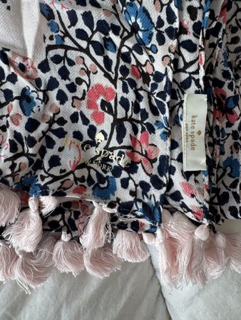 Kate Spade - Écharpe à pompons florale - Été - Neuf!