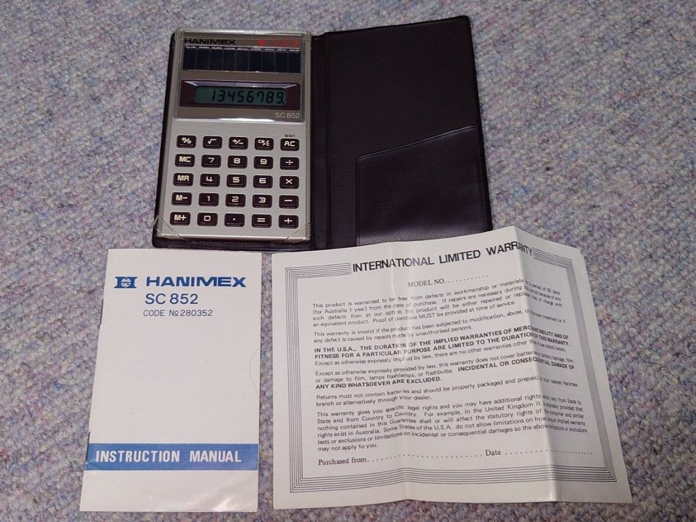 Hanimex SC 852 Solar Taschenrechner (Gebraucht) in Thun für CHF 5 – mit ...