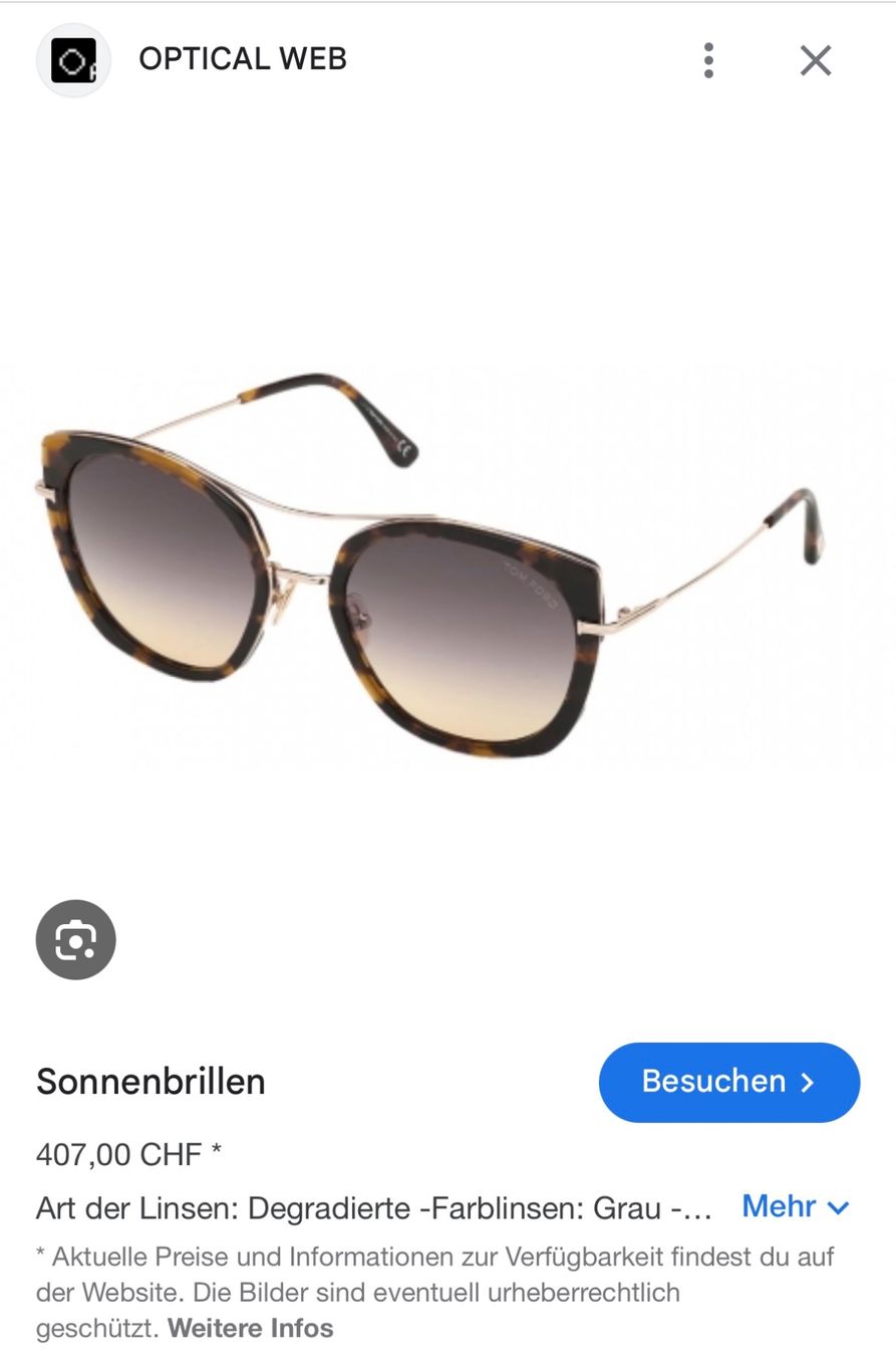 Tom Ford Occhiali & Lenti: Tom Ford Damen Sonnenbrille – Usato da Rikon im Tösstal venduto da arizona8 5