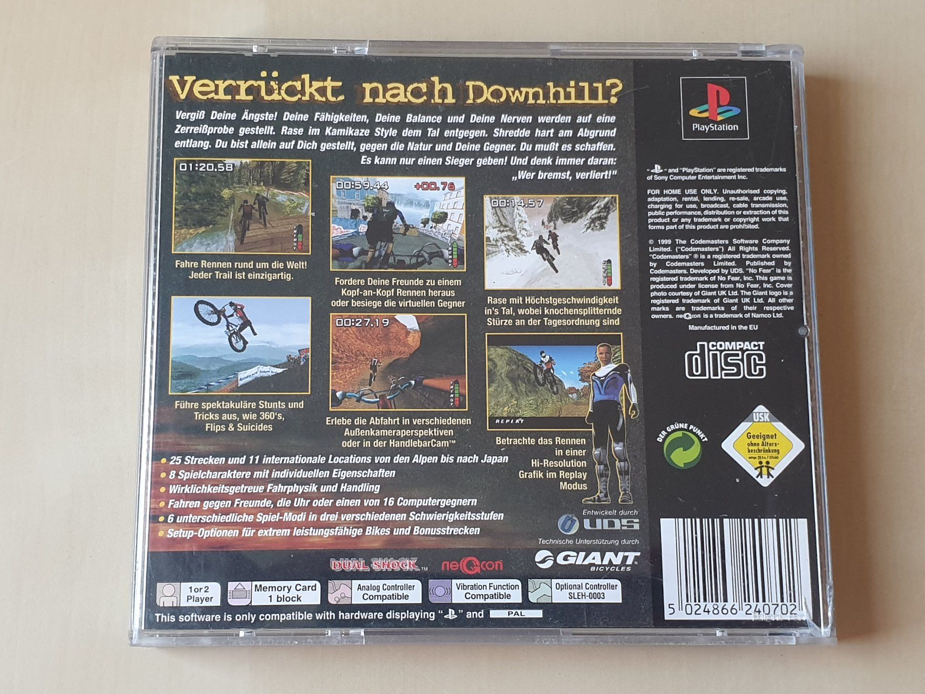 Sony Giochi: No Fear Downhill Mountain Biking – Usato da Stansstad venduto da collectorsshop 1