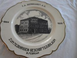 Antiker Teller Fa Bernhrdt.A.G1864 Zürich Villa Sammelteller