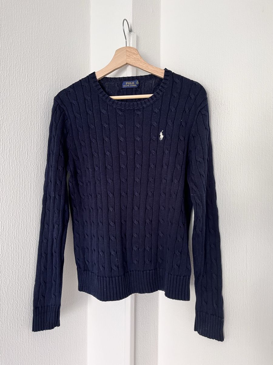 Ralph Lauren Maglioni & Felpe: Polo Ralph Lauren Pullover Cable Knit Navy Size L – Usato da Lausanne venduto da Danash