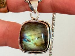 Pendentif Labradorite authentique, bijou unique, cadeau