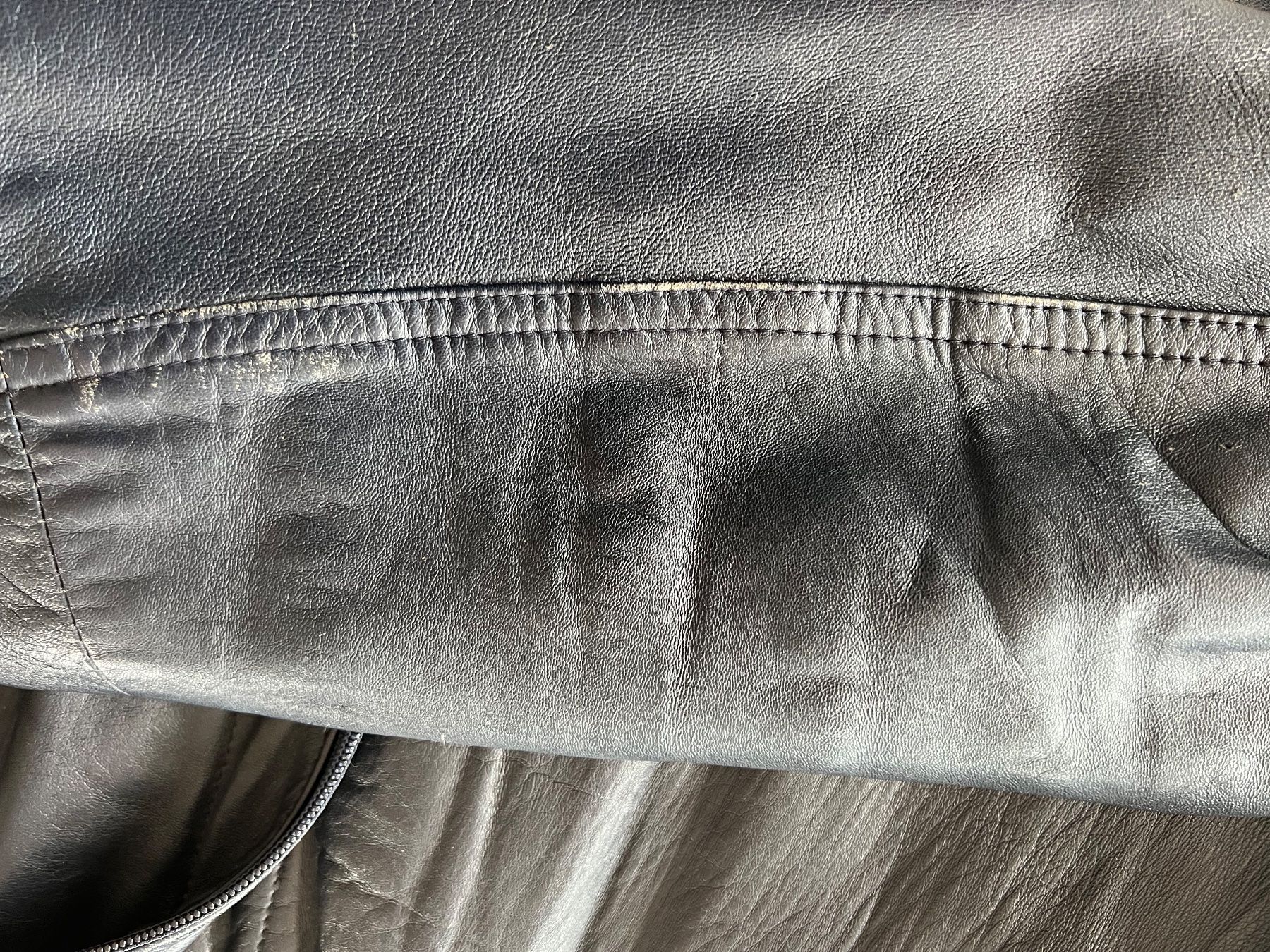 Giacche: Dunkelblaue Lederjacke Vintage – Usato da Wolfwil venduto da Poulet60 3