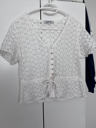 Top/Bluse Morgan (Grösse M) - weiss