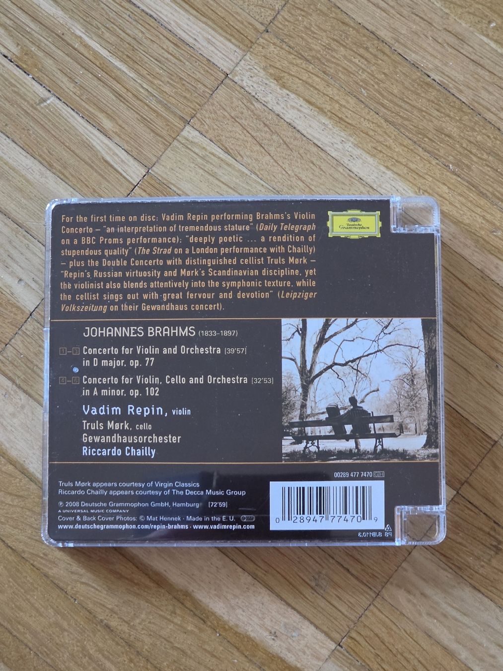 CD: CD: Brahms: Violin Concerto mit Vadim Repin – Usato da Aesch BL venduto da immon 1