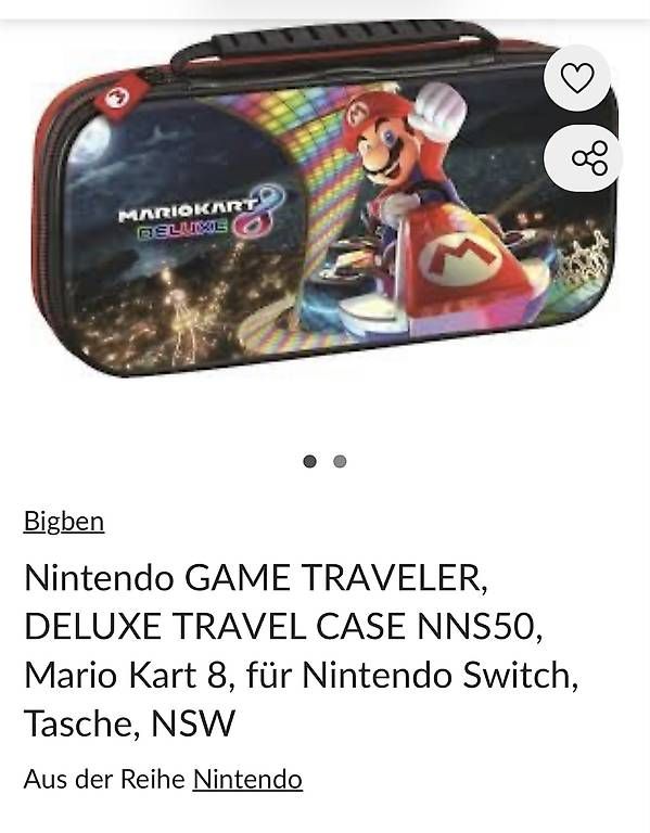 Console: Nintendo Switch Reisetasche Mario Kart – Usato da Kilchberg ZH venduto da SyFo286 3