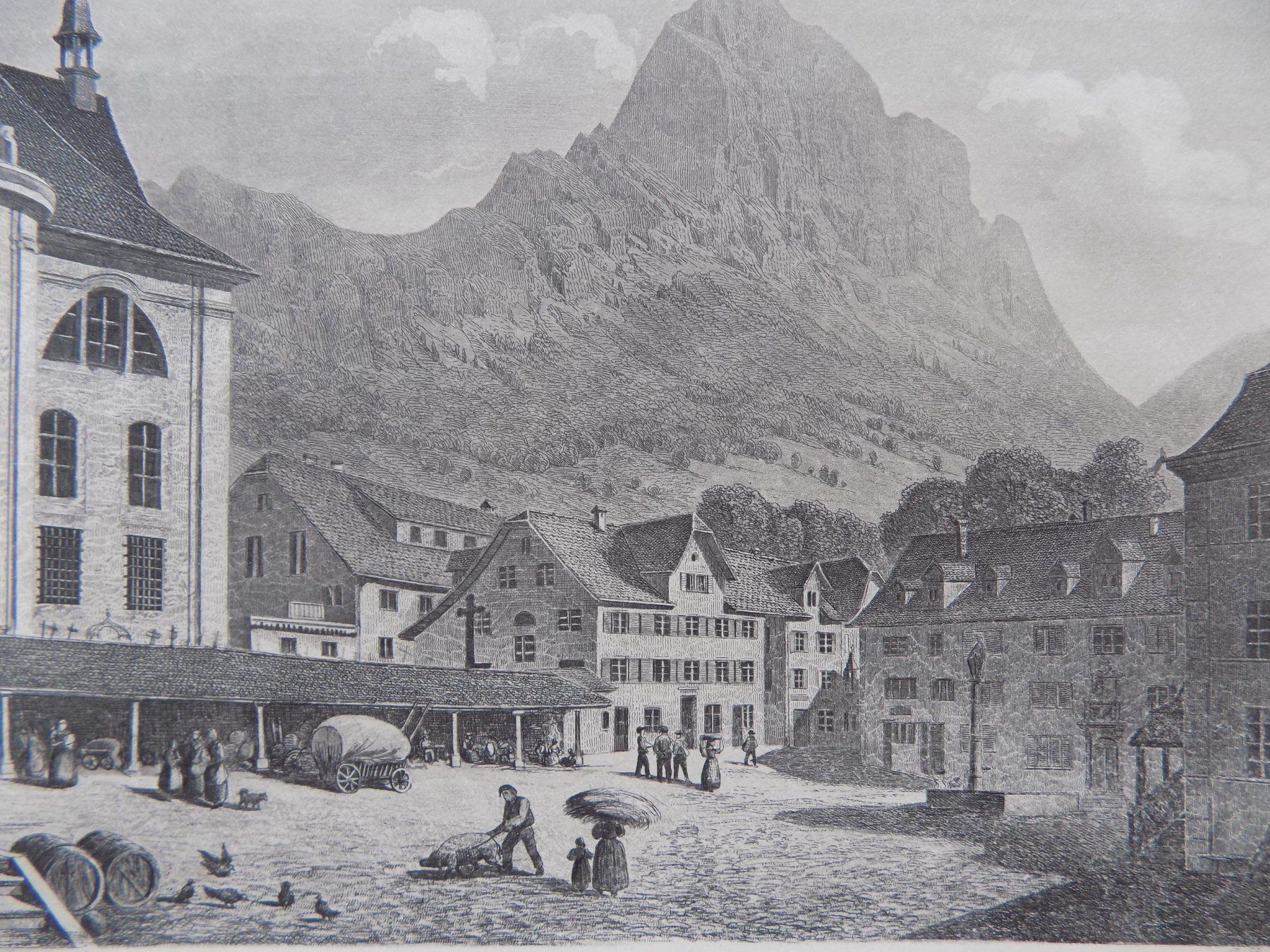 Stiche: Schwyz Hauptplatz Mythen – Gebraucht aus Risch von Rischli15 2