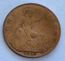 Münze Georg V. Grossbritannien 1915   gebrauchter Zustan