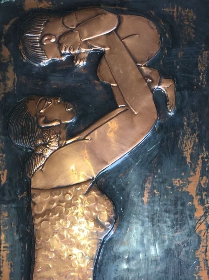 Poster & Bilder: Kupferbild Mutter und Kind, Reliefbild Thailand – Gebraucht aus uster von adrian8686 6