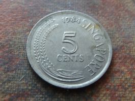 SINGAPOUR  5  Cents  1984