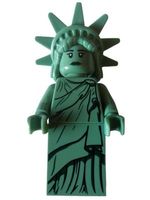 [Minifigure twn443] Lady Liberty - Hard Plastic Hair  | Lego