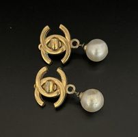 Chanel Ohrclips mit Perlen Vintage