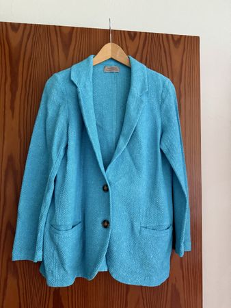 Falconeri light tweed blazer light blu M