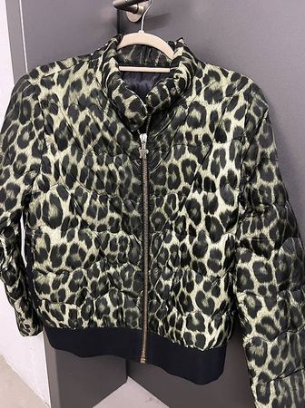 Moncler Gamme Rouge Paulin Daunenjacke im Leo-Print, Grösse2