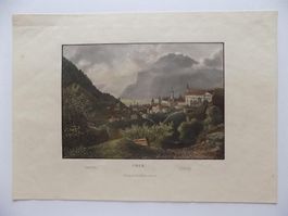Chur kolorierter Stahlstich Krüsi