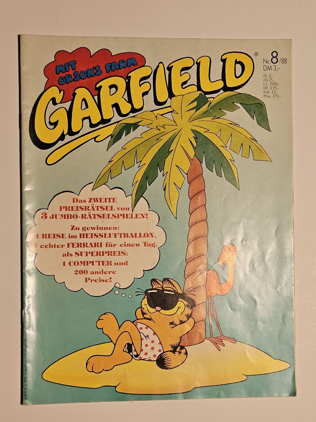 Fumetti: Garfield Comic-Heft Nr. 8/88, #WT18 – Usato da Oberdorf BL venduto da BaldenEagle