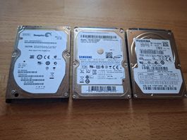 HDD Festplatte 2.5" Seagate Samsung Toshiba 640/320/160GB 