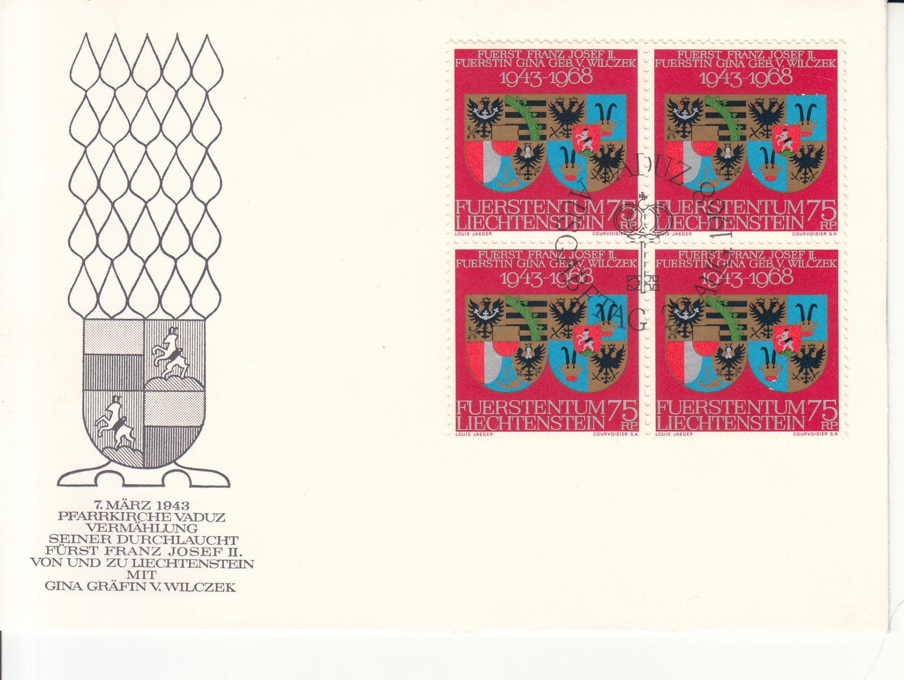 Tutti i francobolli: LBK 434 im 4er-Block FDC – Usato da Bürglen TG venduto da StampGraf