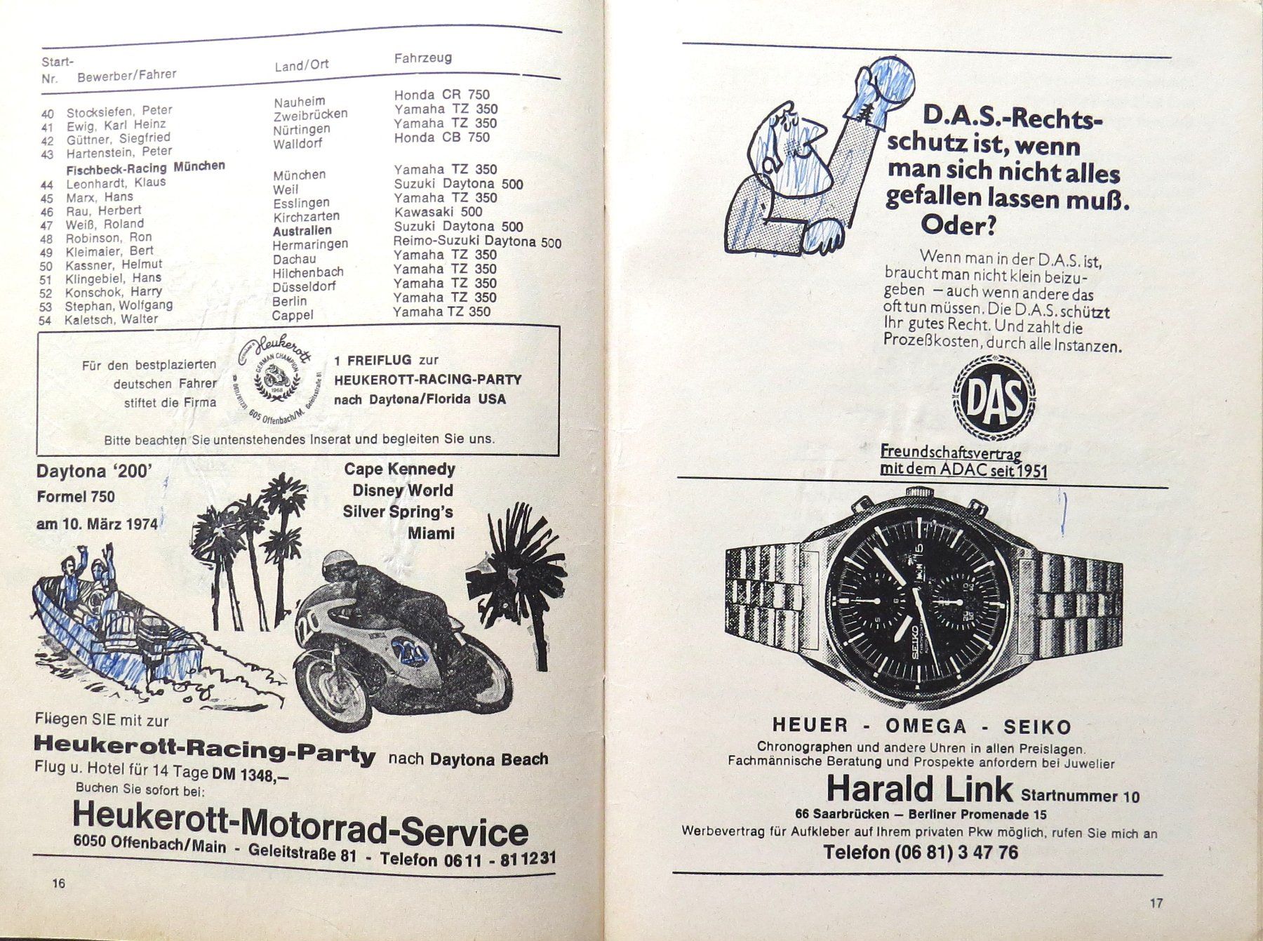 Documenti: Orig. Rennprogramm Interserie Hockenheim 1973 – Usato da Ettingen venduto da campione_1 2