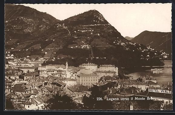 Ansichtskarten: AK Lugano, Panorama verso il Monte Br – Gebraucht aus Berlin von bartko-reher