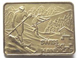Anstecker, Swiss Ski Handicap, goldfarben