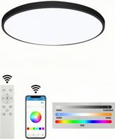 LED+RGB Dimmbare Deckenlampe mit Fernbedienung 38cm