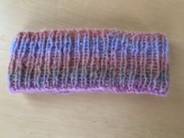 Handgestricktes Stirnband mit Innenfutter, Grösse M/L