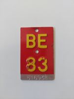 Velonummer / Fahrradnummer BE 83 rot/gelb