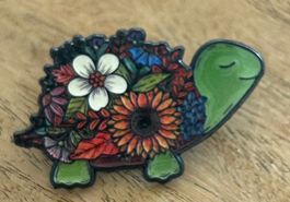 Pin Schildkröte Blumen