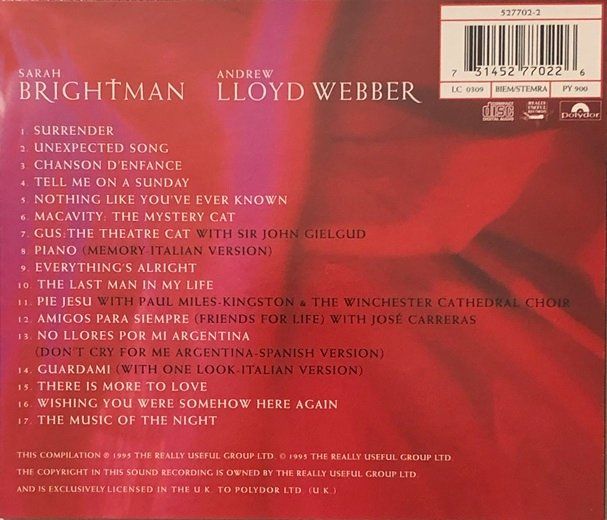 CDs: Sarah Brightman & Andrew Lloyd Webber – Surrender – D'occasion à Grüningen par azulgris 1
