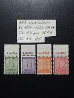 SBZ West-Sachsen Mi-Nr.120x -123x Postfrisch Oberrand 80 Fr